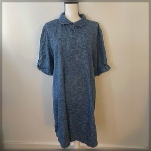 Karen Scott Women's Denim Dress w/ Print detail